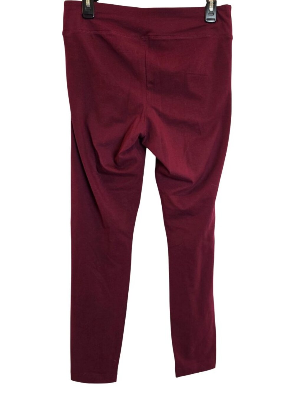 Time and Tru High Rise Leggings Burgundy Stretch Women's Size M Athleisure - Picture 5 of 6